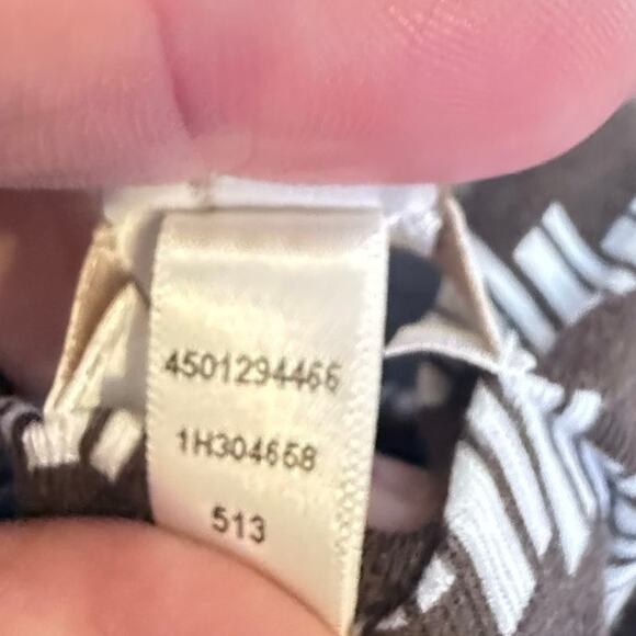 VTG Chicos Y2k size 2 Large brown white beaded maxi dress resort beach retro USA - Picture 8 of 8